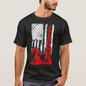 Ölfeld - US-Flagge T-Shirt (Vorderseite)