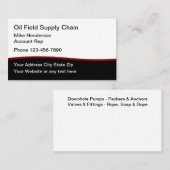 Ölfeld-Versorgungs-Dienstleistungen Visitenkarte (Vorne/Hinten)