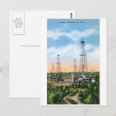 Ölfeld von Oklahoma Postkarte (Vorne/Hinten)