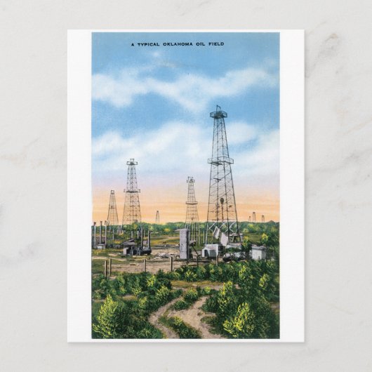 Ölfeld von Oklahoma Postkarte (Vorderseite)