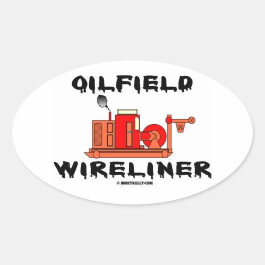 Ölfeld-Wireliner, Wireline, Slickline, Betreiber,  Ovaler Aufkleber (Vorderseite)