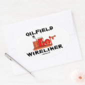 Ölfeld-Wireliner, Wireline, Slickline, Betreiber,  Ovaler Aufkleber (Umschlag)