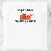 Ölfeld-Wireliner, Wireline, Slickline, Betreiber,  Ovaler Aufkleber (Tasche)