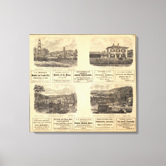 Ölfelder, Wohnsitz Leinwanddruck (Vorderseite)