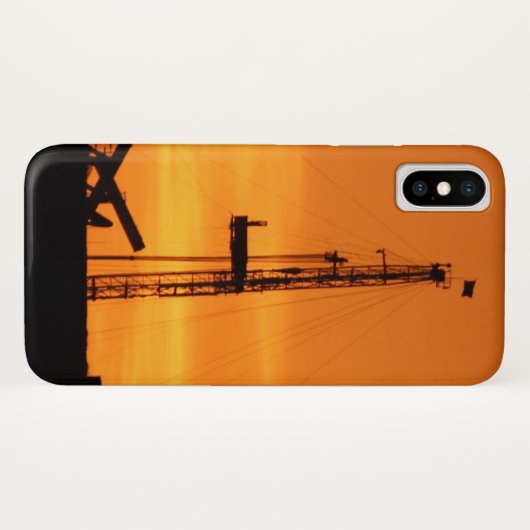 Ölfeldworkover-Service-Anlage, orange Case-Mate iPhone Hülle (Rückseite (Horizontal))