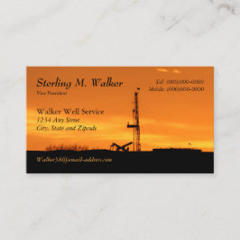 Ölfeldworkover-Service-Anlage-Silhouette Visitenkarte