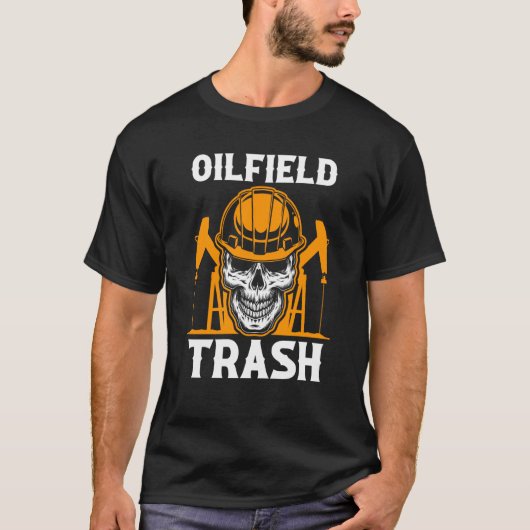 Ölfield-Arbeiter Ölbohrbetrieb Ölbohrinsel T-Shirt (Vorderseite)