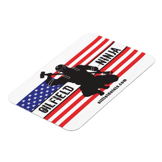 Ölfield Ninja flex magnet mit US-Flagge (Linke Seite)