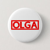 Olga Briefmarke Button (Vorderseite)