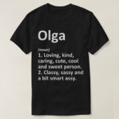OLGA Definition Personalisiert Name Funny Birthday T-Shirt (Design vorne)