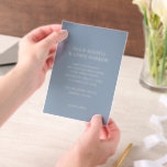 Olga Dusty Blue Modern Wedding Pergament Einladungen<br><div class="desc">Moderne Hochzeitseinladungen mit einem sauberen und einfachen Design mit kühnen Schriftart.</div>