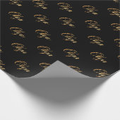 Olga gold Design Lettering Geschenkpapier (Ecke)
