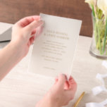 Olga Ivory und Gold Moderne Hochzeit Pergament Einladungen<br><div class="desc">Moderne Hochzeitseinladungen mit einem sauberen und einfachen Design mit kühnen Schriftart.</div>