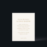 Olga Ivory und Gold Moderne Hochzeitseinladung<br><div class="desc">Moderne Hochzeitseinladungen mit einem sauberen und einfachen Design mit kühnen Schriftart.</div>