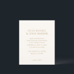 Olga Ivory und Gold Moderne Hochzeitseinladung<br><div class="desc">Moderne Hochzeitseinladungen mit einem sauberen und einfachen Design mit kühnen Schriftart.</div>