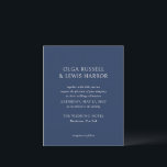 Olga Marine und Cream Moderne Hochzeitseinladung<br><div class="desc">Moderne Hochzeitseinladungen mit einem sauberen und einfachen Design mit kühnen Schriftart.</div>