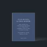 Olga Marine und Cream Moderne Hochzeitseinladung<br><div class="desc">Moderne Hochzeitseinladungen mit einem sauberen und einfachen Design mit kühnen Schriftart.</div>