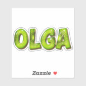 Olga Name Kiwi Design Aufkleber Sticker (Blatt)