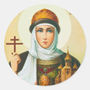 Olga Runder Aufkleber