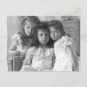 Olga und Tatiana von Russland mit Elisabeth von He Postkarte