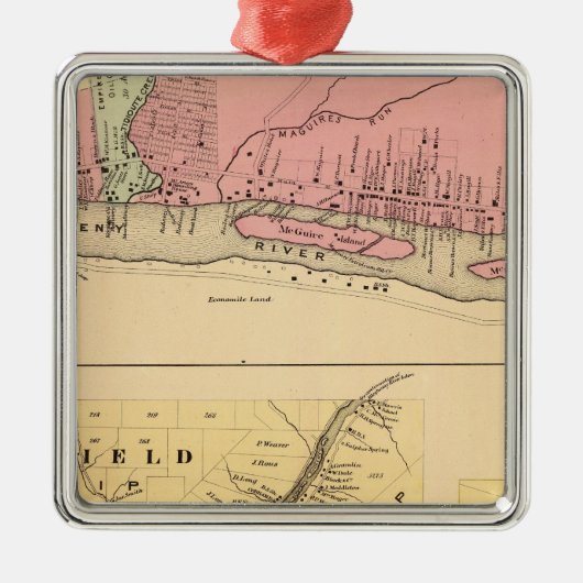 Ölgebiet Warrens Co Silbernes Ornament (Vorne)