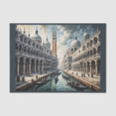 Ölgemälde am Canale Grande von Venedig mit San Mar Seidenpapier (Vorderseite)