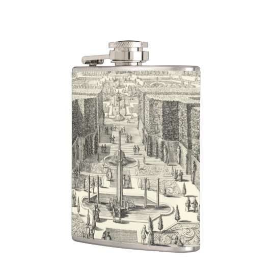 Ölgemälde am Garten von Versailles Flachmann (Links)