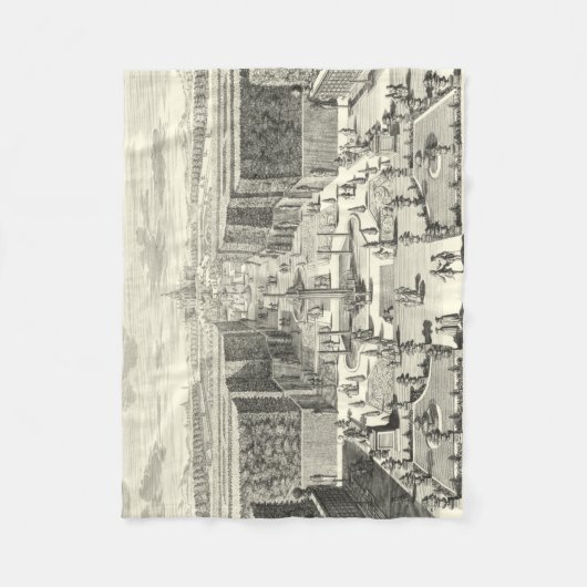 Ölgemälde am Garten von Versailles Fleecedecke (Vorderseite)