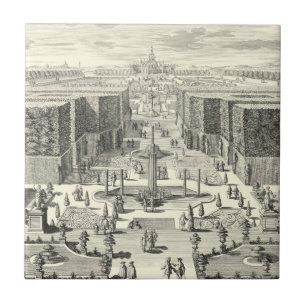 Ölgemälde am Garten von Versailles Fliese