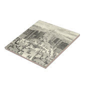 Ölgemälde am Garten von Versailles Fliese (Seite)