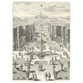 Ölgemälde am Garten von Versailles Klemmbrett (Rückseite)