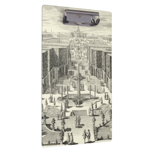 Ölgemälde am Garten von Versailles Klemmbrett (Rechts)