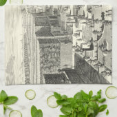 Ölgemälde am Garten von Versailles Küchentuch (Gefaltet)