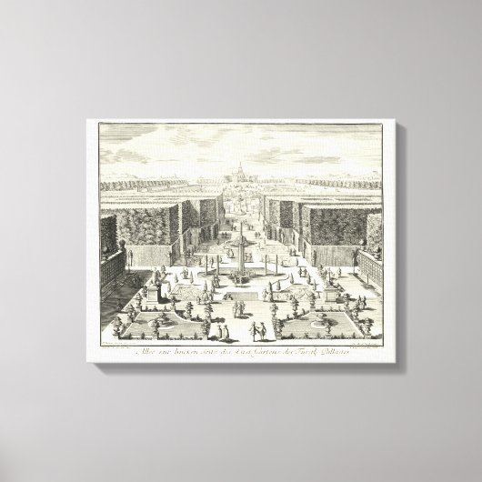 Ölgemälde am Garten von Versailles Leinwanddruck (Vorderseite)