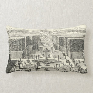 Ölgemälde am Garten von Versailles Lendenkissen