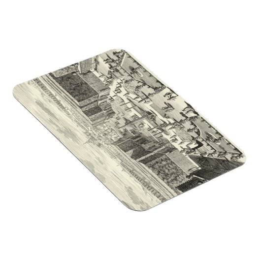 Ölgemälde am Garten von Versailles Magnet (Rechte Seite)