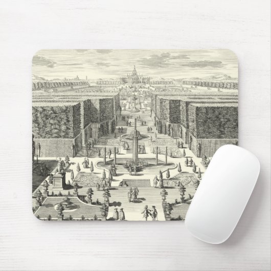 Ölgemälde am Garten von Versailles Mousepad (Mit Mouse)