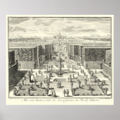 Ölgemälde am Garten von Versailles Poster (Vorne)