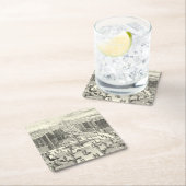 Ölgemälde am Garten von Versailles Rechteckiger Pappuntersetzer (Vor Ort)