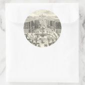 Ölgemälde am Garten von Versailles Runder Aufkleber (Tasche)