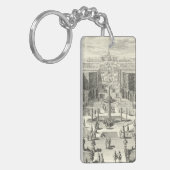 Ölgemälde am Garten von Versailles Schlüsselanhänger (Vorderseite links)