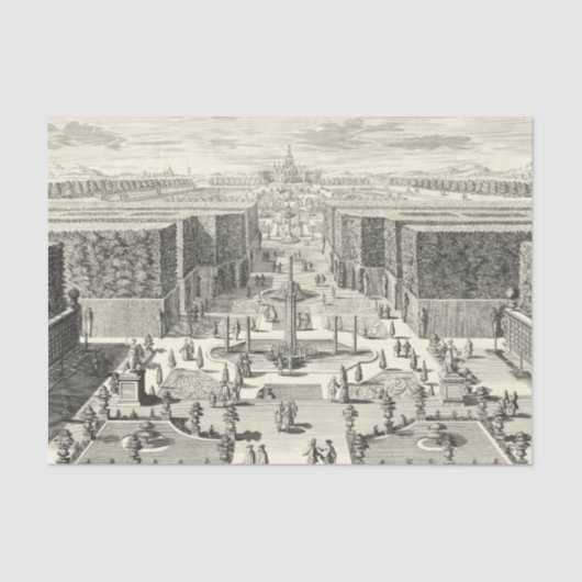 Ölgemälde am Garten von Versailles Seidenpapier (Vorderseite)