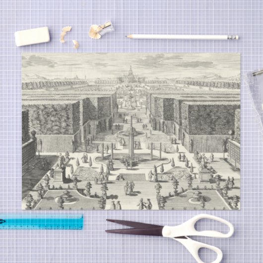 Ölgemälde am Garten von Versailles Seidenpapier (Handwerk)