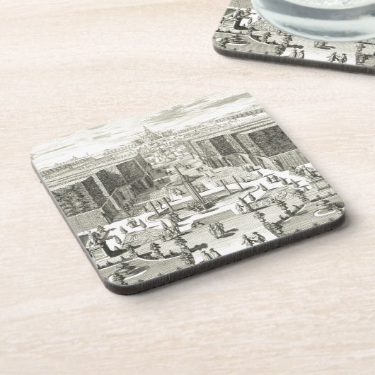 Ölgemälde am Garten von Versailles Untersetzer (Linke Seite)