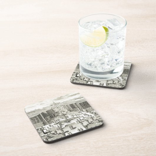 Ölgemälde am Garten von Versailles Untersetzer (Rechte Seite)