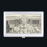 Ölgemälde am Garten von Versailles Visitenkarten Etui<br><div class="desc">Ein verlockendes Schwarz-Weiß-Ölgemälde der Brunnen im Garten von Versailles von Paul Decker. Decker war ein architektonischer Lehrling im 16. Jahrhundert. Er produzierte eine Reihe von Entwürfen,  die in einem Buch veröffentlicht wurden,  darunter dieses. Wenn Sie jemanden kennen,  der wunderschöne künstlerische architektonische Rendezvous genießt,  dann wäre das ein perfektes Geschenk!</div>