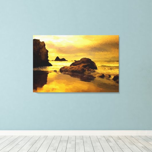 Ölgemälde am Ozean Leinwanddruck (Insitu (Holzboden))