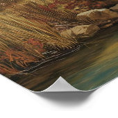 Ölgemälde an der Herbstinsel Poster (Ecke)