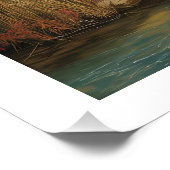 Ölgemälde an der Herbstinsel Poster (Ecke)