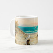  Ölgemälde an Meeresdünen mit Möwen Kaffeetasse (Vorderseite Links)